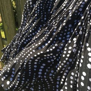📦 Jones New York Pleated Chiffon Polka Dot Skirt